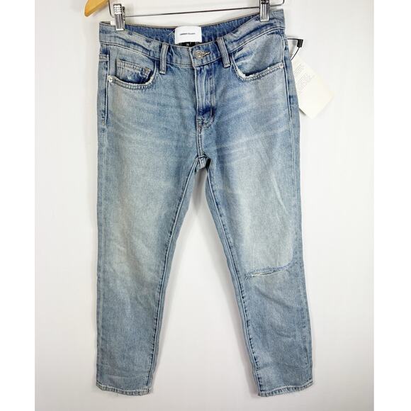 Current Elliott Womens The Fling Slim Boyfriend Jeans Cropped Ankle 25 - Picture 1 of 7